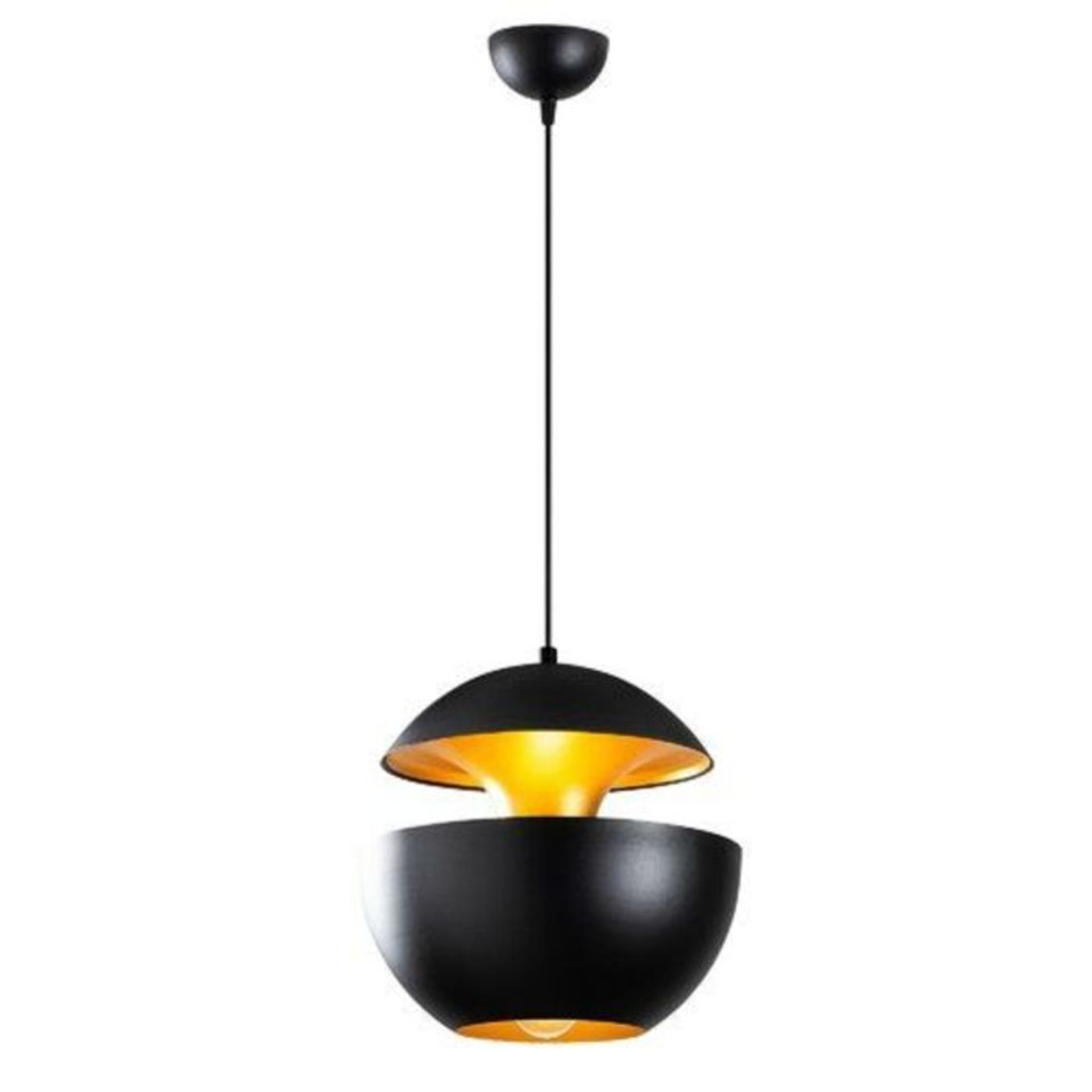 George Oliver, Emelia 2 - Light Novelty Geometric Pendant (BLACK & GOLD FINISH) (MISSING BASE) (6/39