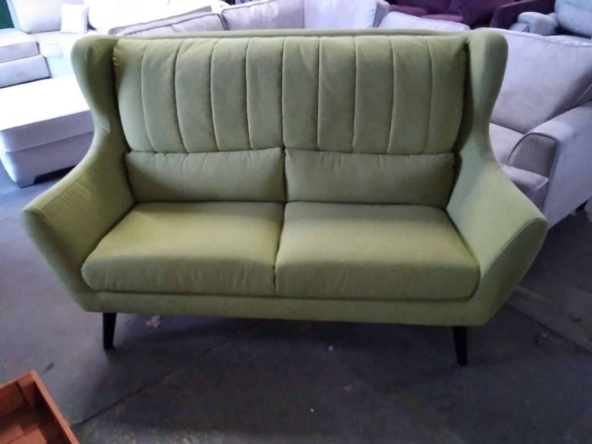 REBECCA LIME GREEN 2 SEATER SOFA