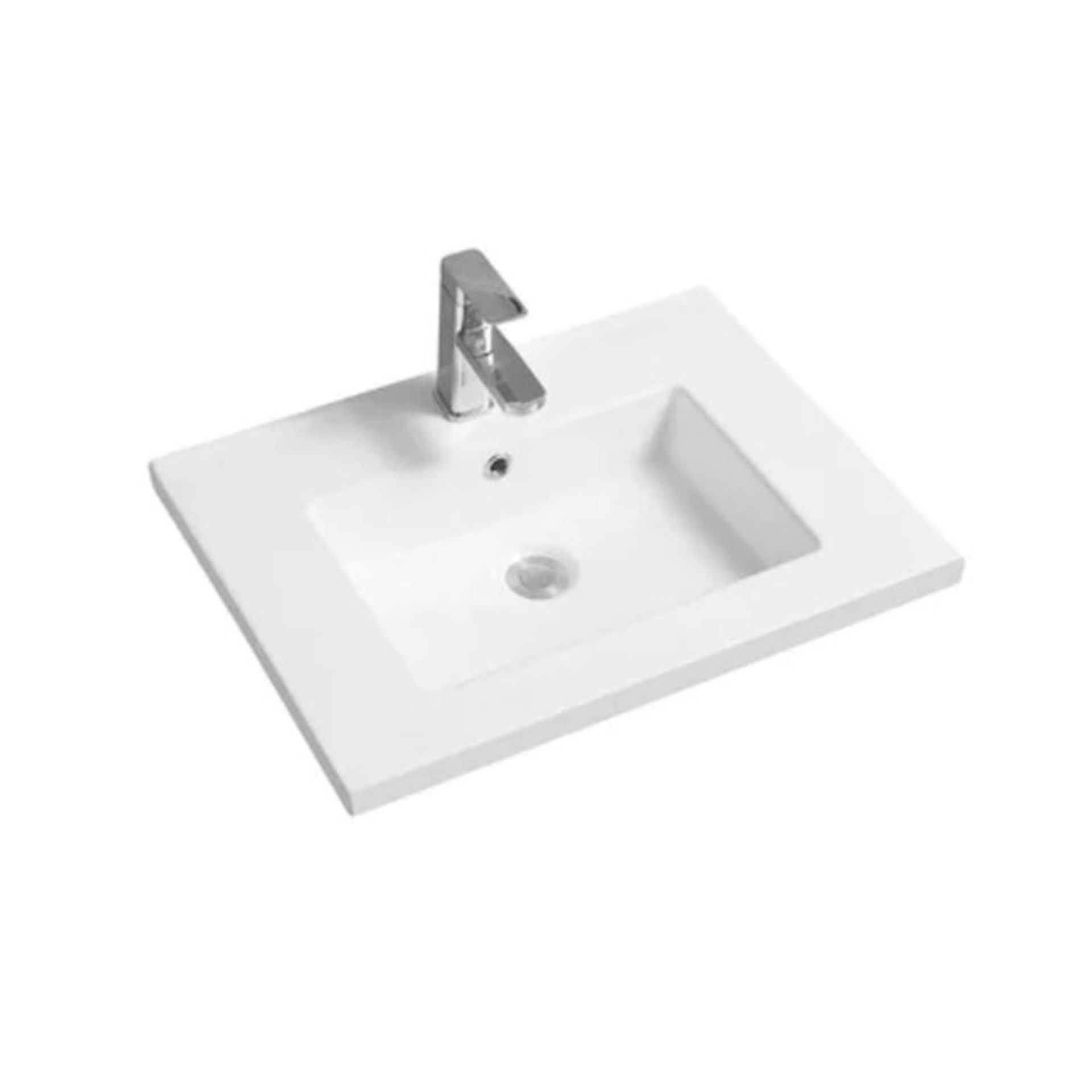 Limoge,Ceramic Inset Basin (NO TAP) RRP -£74.99 (27500/9 -FSPB1014)(WHITE)