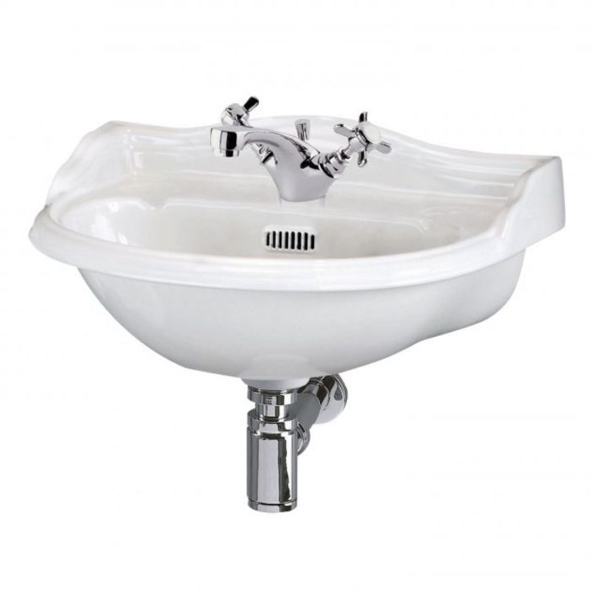 Nuie,Ryther 50cm Wall Hung Basin RRP -£100.25 (25565/4 -REQ1295)(WHITE)