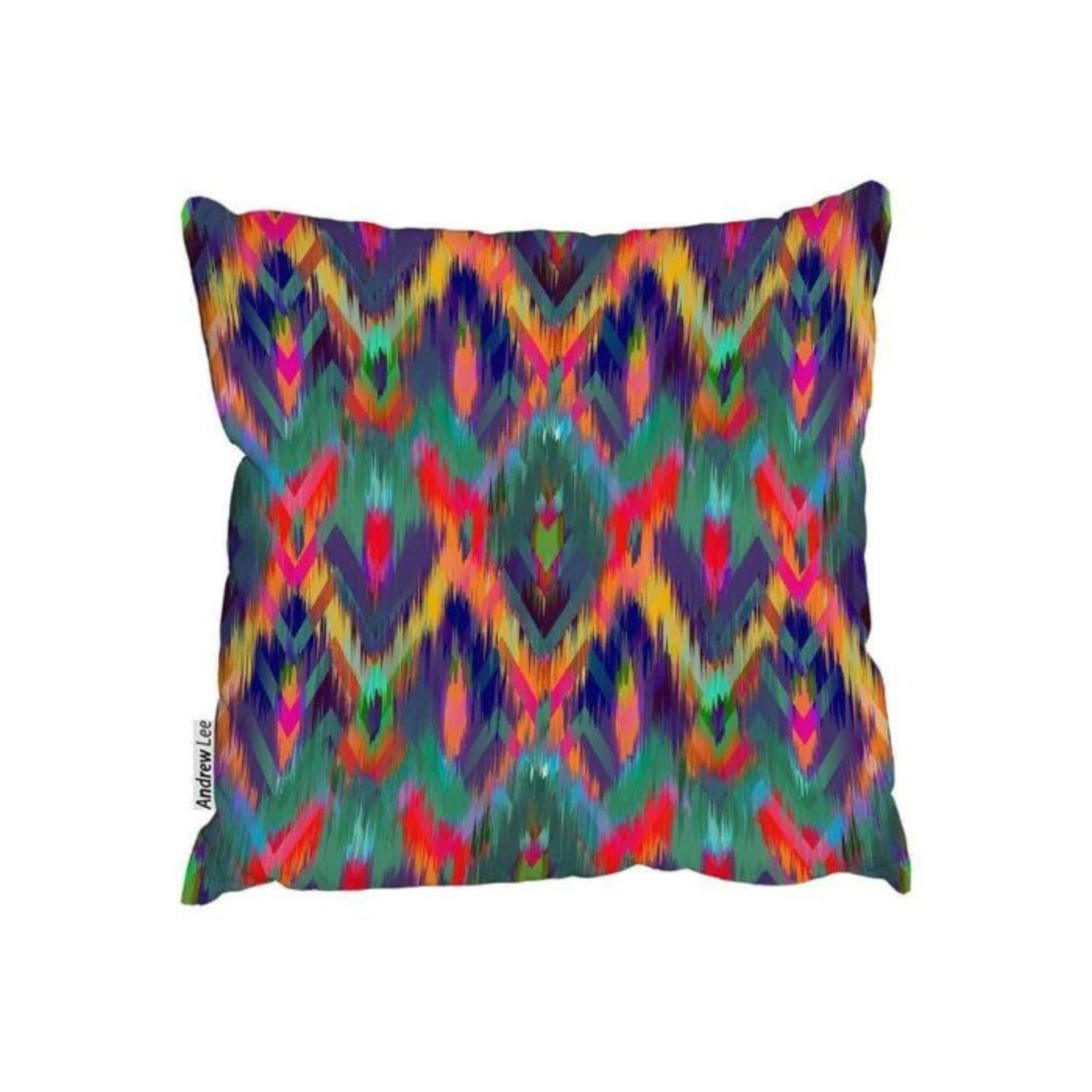 Andrew Lee, Abstract Ethnic Ikat Pattern Outdoor Cushion - RRP£52.99(BBOH3966 - 29435/126) - Image 3 of 4