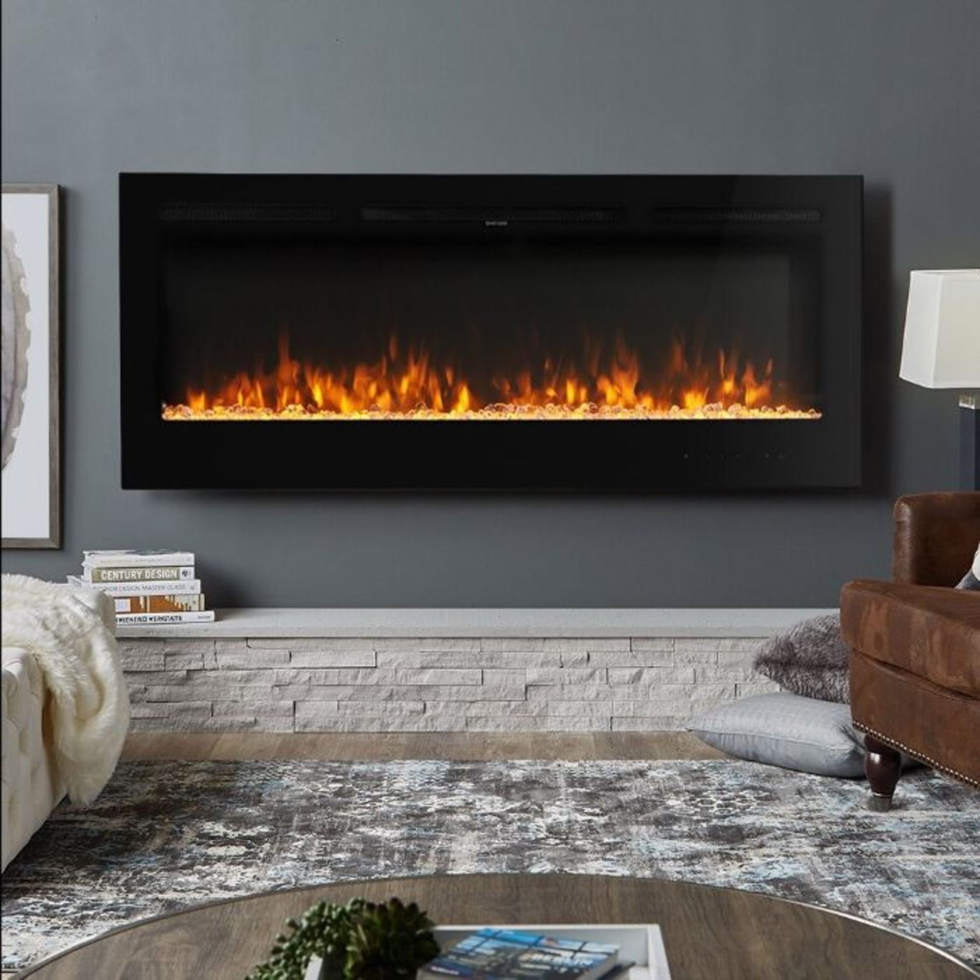 Wade Logan,Wexford Electric Fire Suite (U003283183) RRP -£403.85(26444/3 -HGKS4875)(WHITE AND