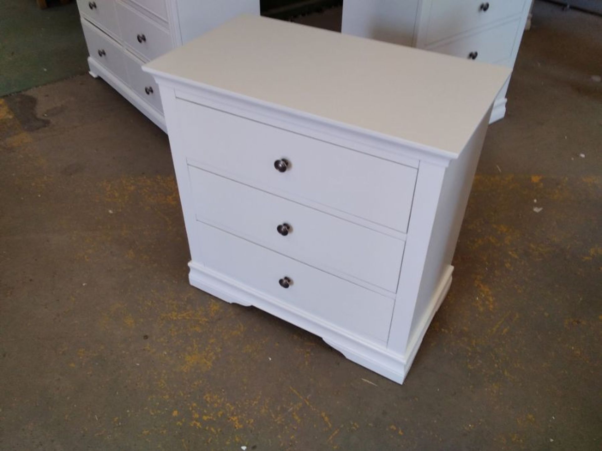 FLORENCE WHITE PAINTED 3 DRAWER CHEST