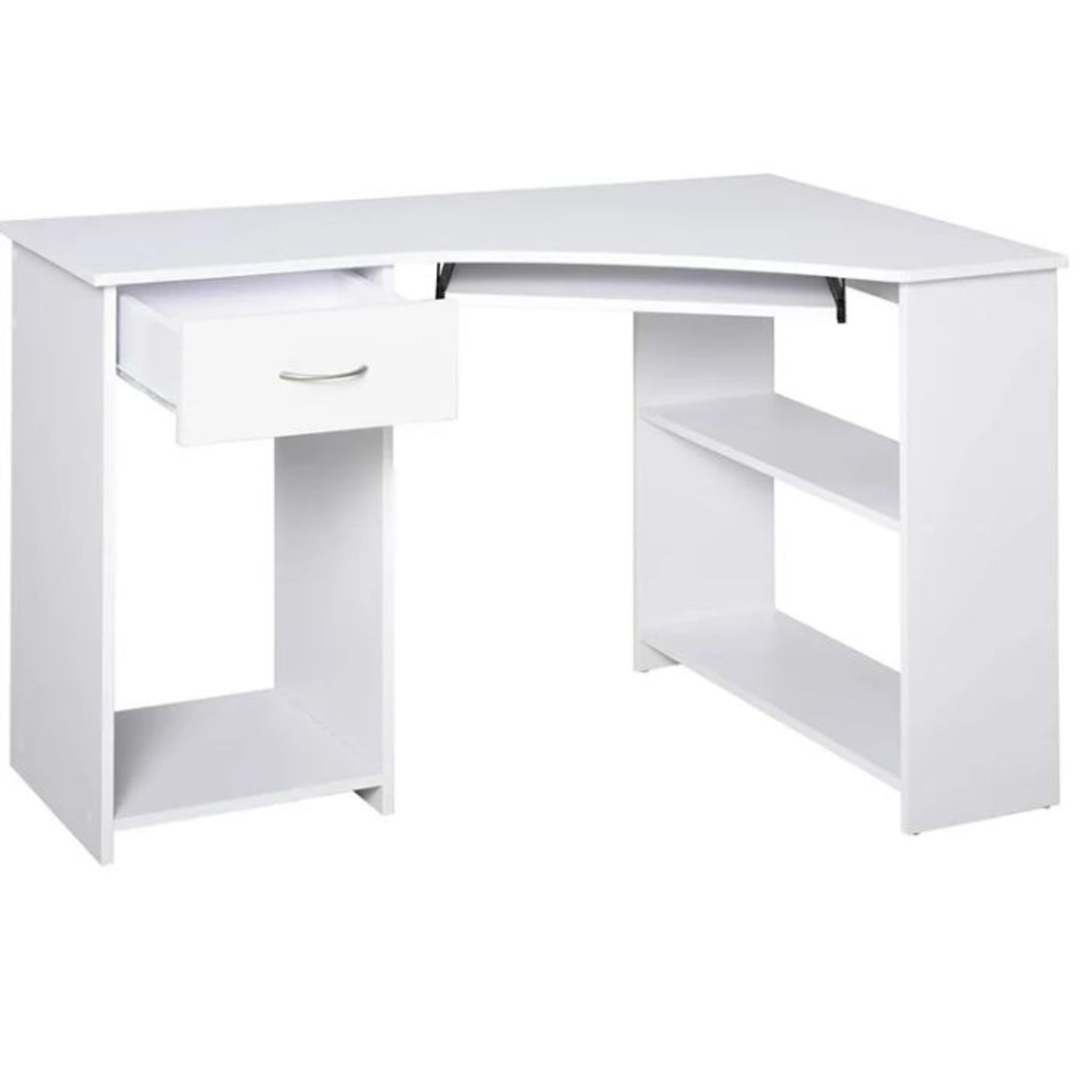Ebern Designs, Hartzler L-Shape Computer Desk (WHITE) (BOX, RETURN, NOT CHECKED) RRP -£144.99 (