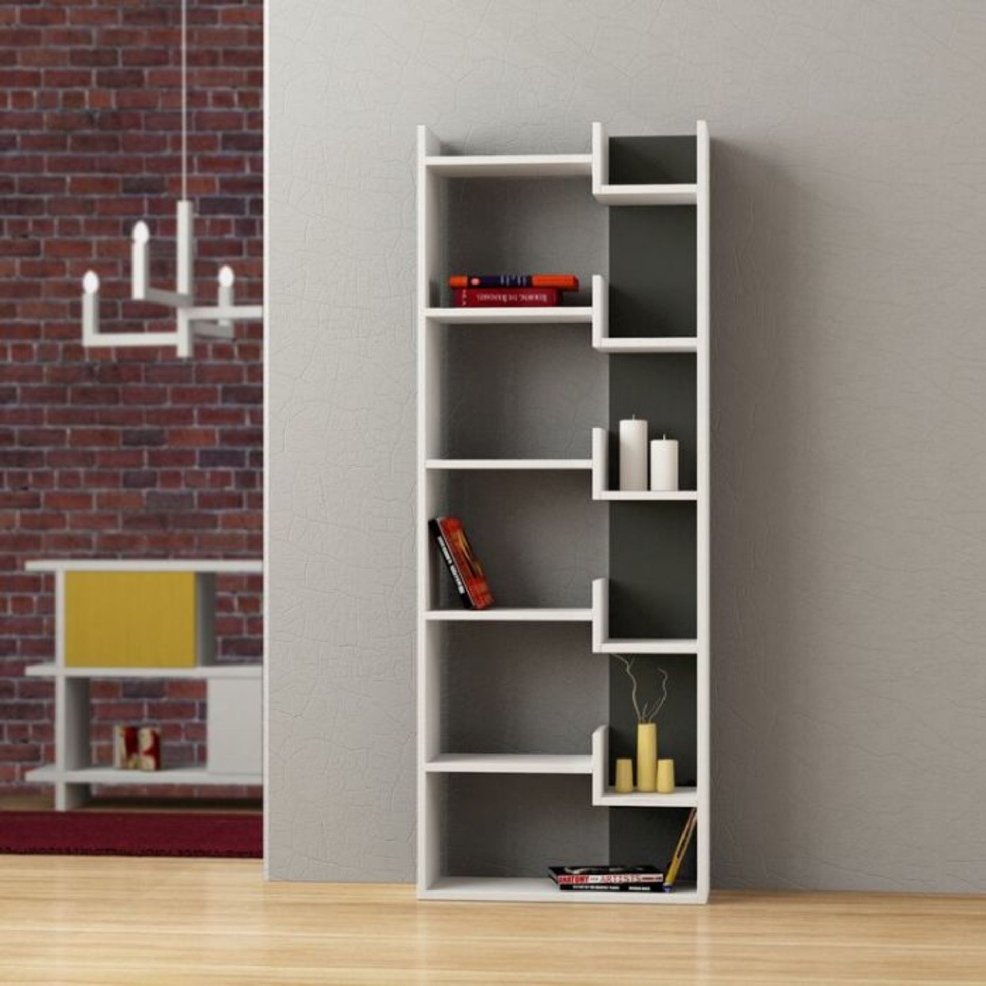 Zipcode Design,Kara Bookcase (LDRU1944) RRP -£113.