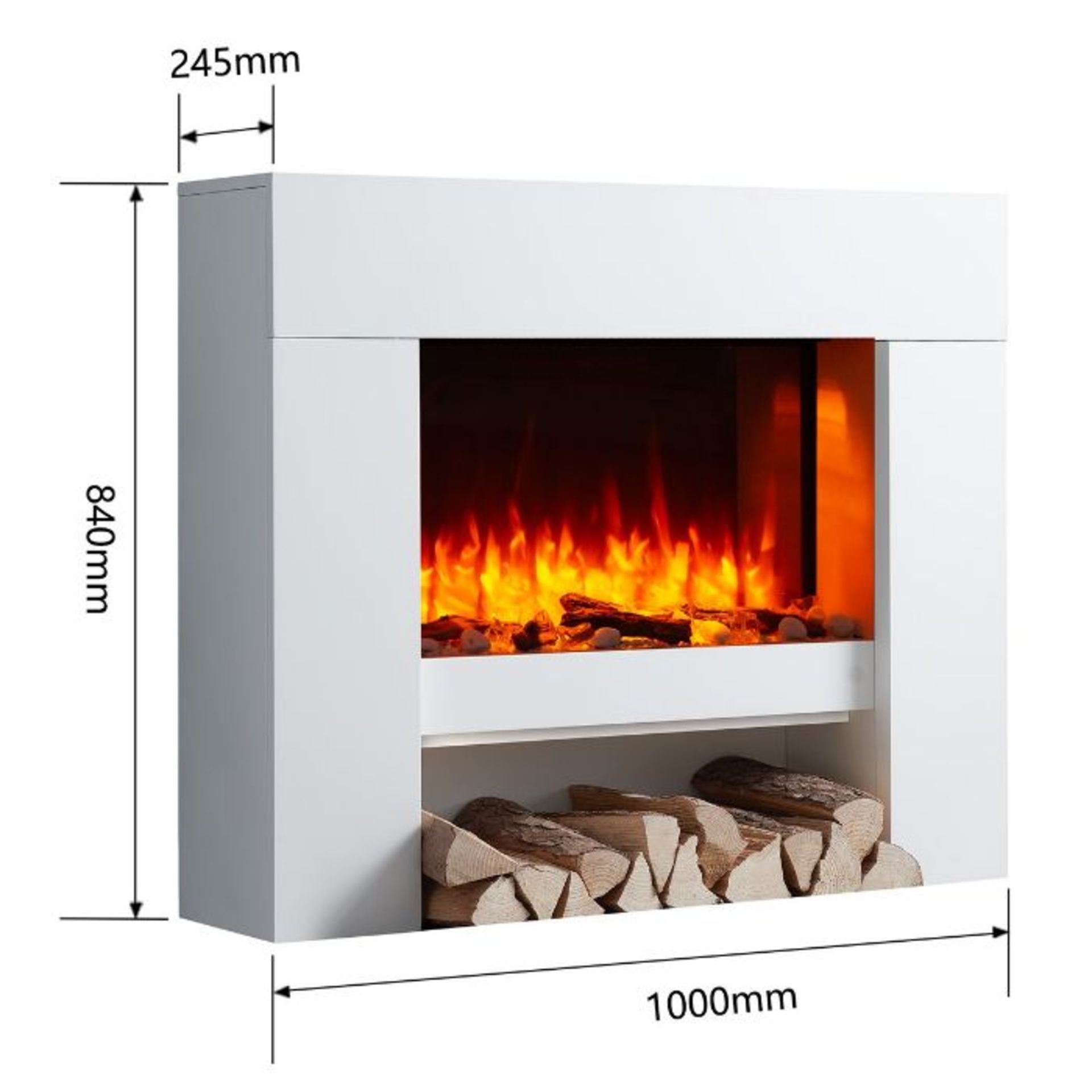 Belfry Heating,Tyson Wall Mounted Electric Fire Suite(U000282627) RRP -£386.99 (25219/1 -EDSD1007)( - Image 2 of 2