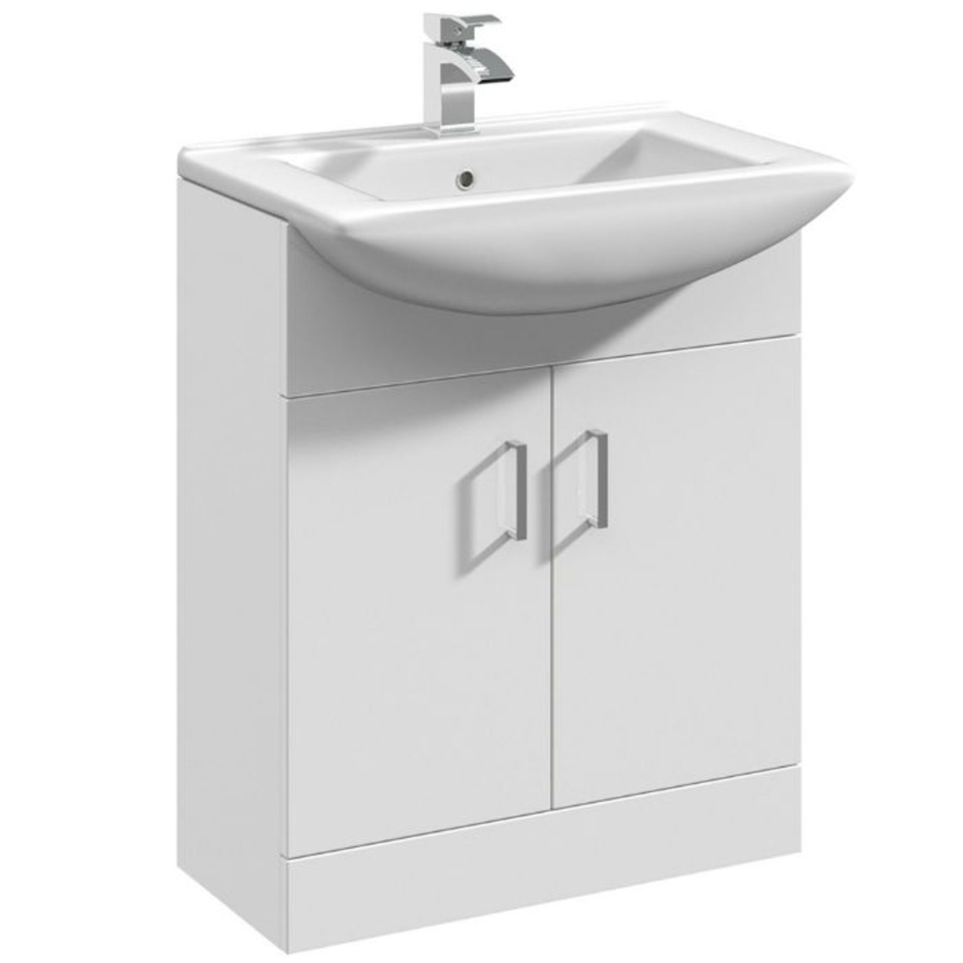 Nuie,650 mm Pr Std Basin Unit RRP -£101.99 (25565/7 -REQ10698)(WHITE NO SINK)