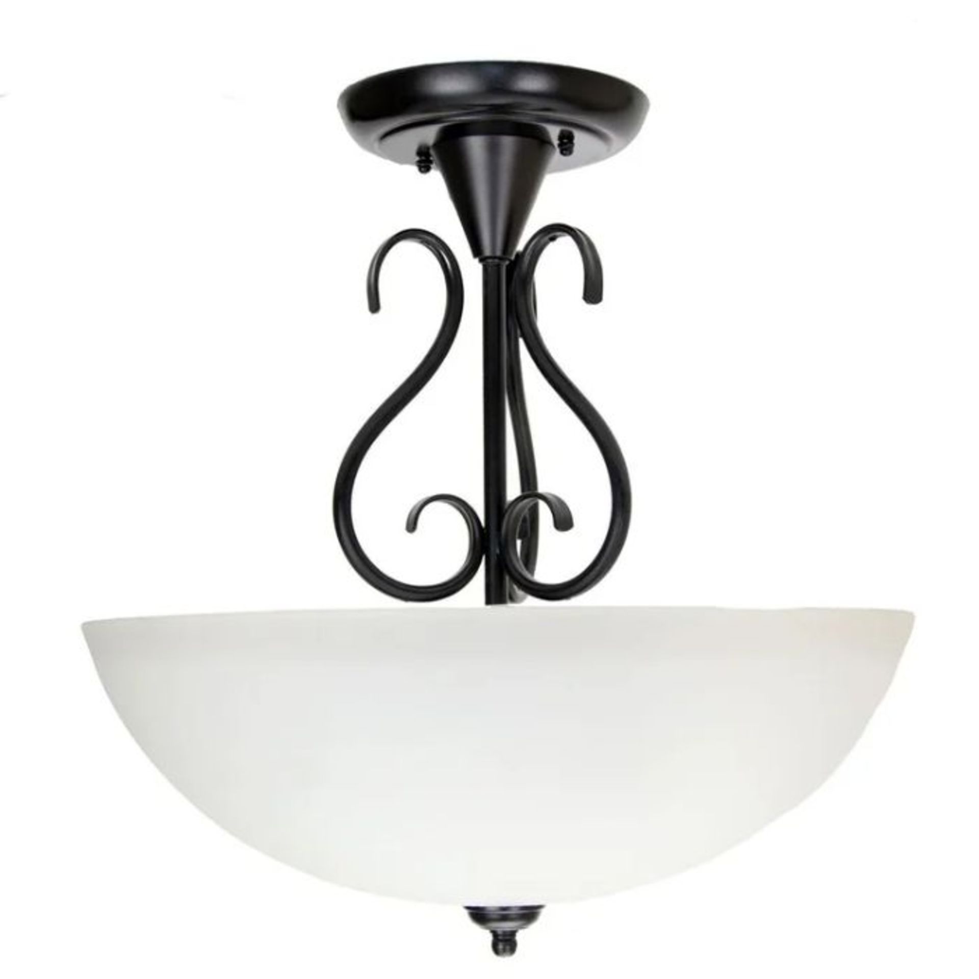 Marlow Home Co. Withrow 3 -Light Glass Semi Flush