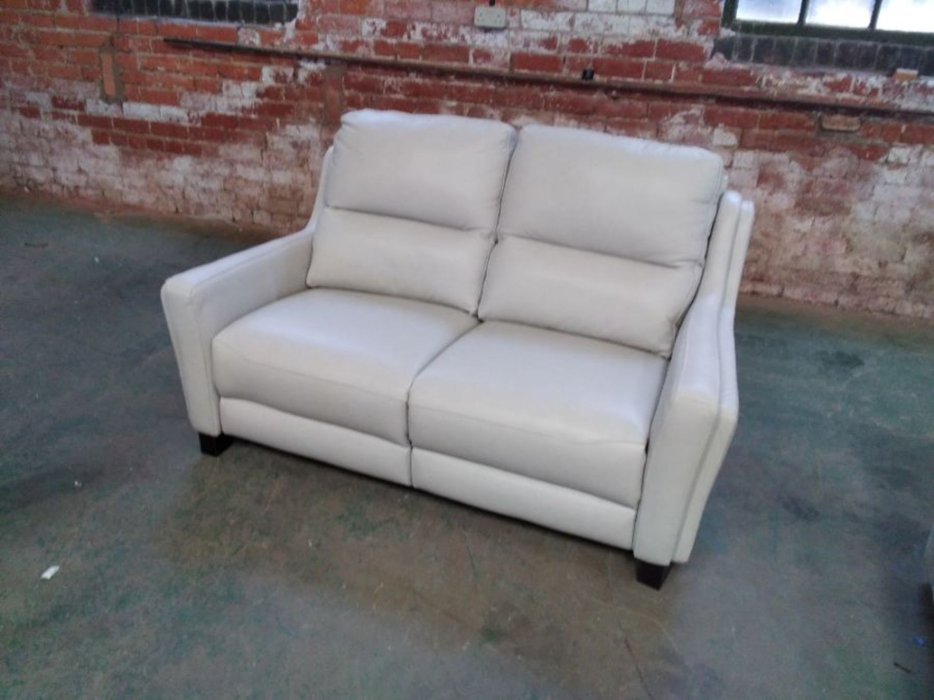 CHALK LEATHER 2 SEATER SOFA (TROO3014-WO1395473)