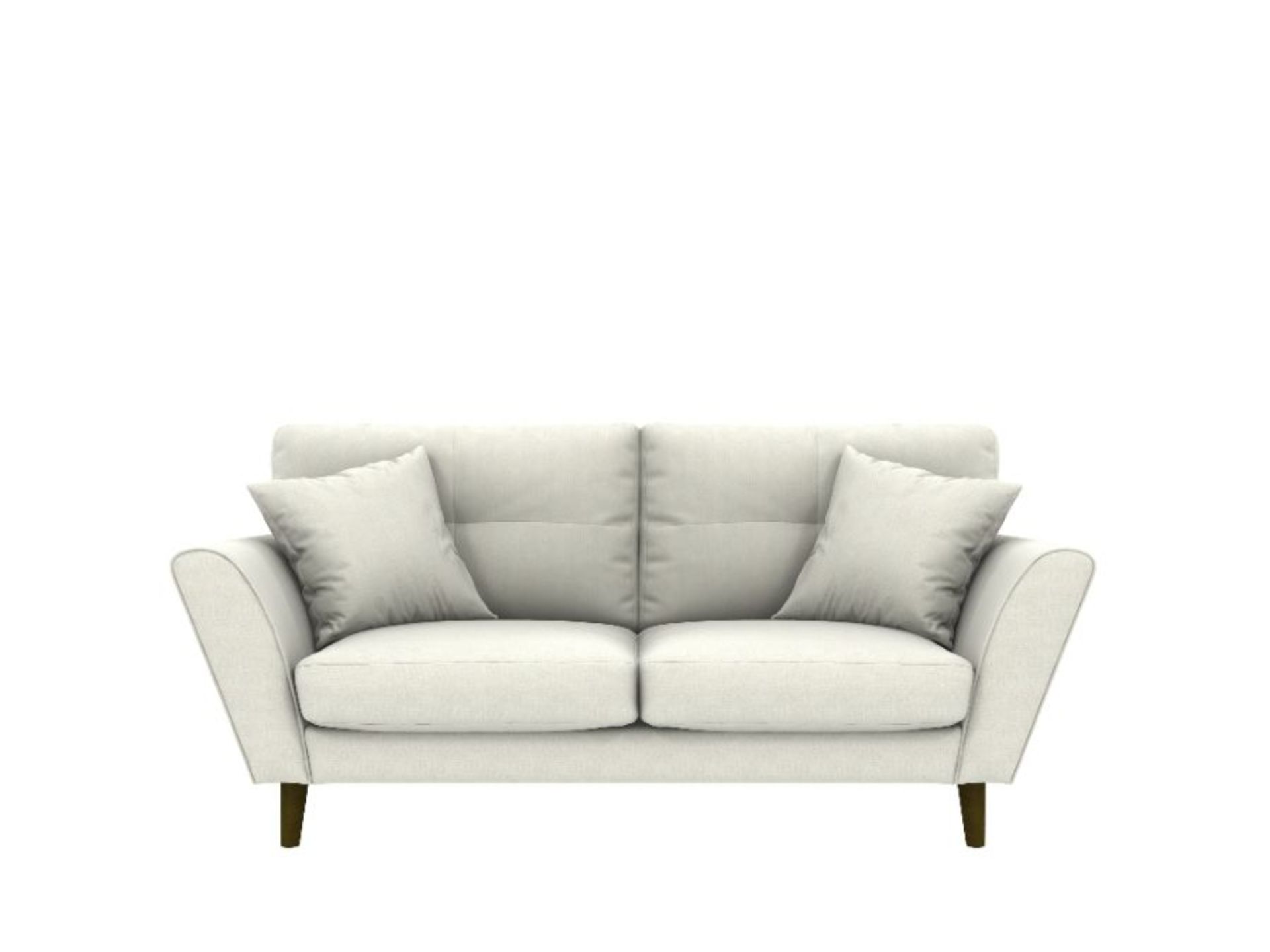 EX SHOWROOM HALLIE MARSEILLE WHITE 3 SEATER AND 2 - Image 2 of 3