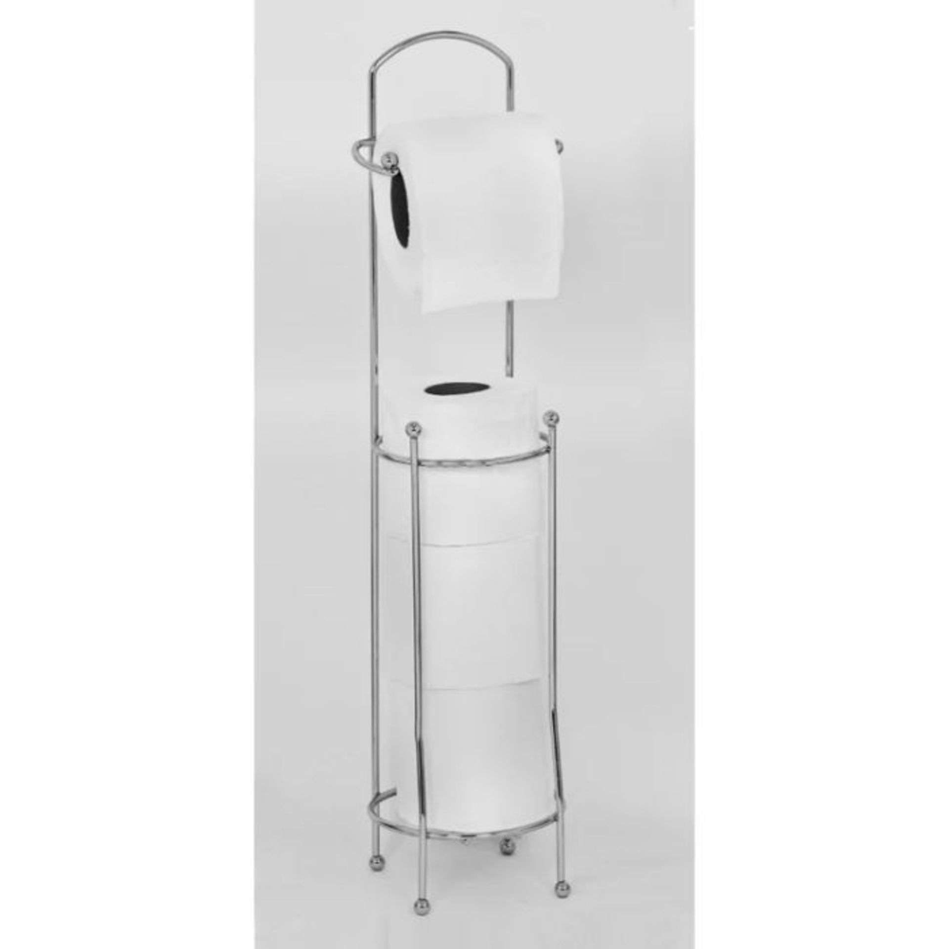 Symple Stuff, Toilet Roll Holder (66cm H X 16cm W X 16cm D) (SILVER) - RRP £7.04 (URBL2705 - 29356/