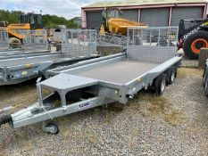 Unused Ifor Williams GX126 Ramp Twin Axle Trailer, Paperwork & Keys Included, Bed Size 3.66m x 1.