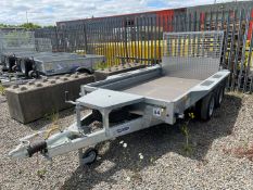 Unused Ifor Williams GX105HD Ramp Twin Axle Trailer, Paperwork & Keys Included, Bed size 3.03m x 1.