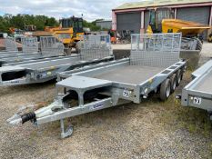Unused Ifor Williams GX126 Ramp Tri Axle Trailer, Paperwork & Keys Included, Bed Size 3.66m x 1.84m,