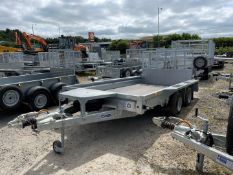 Unused Ifor Williams GX126 Ramp Twin Axle Trailer, Paperwork & Keys Included, Bed Size 3.66m x 1.