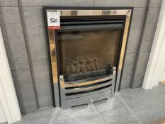Ex-Display Polished Chrome &Black Evora Evo16CN Inset Gas Fire, Approximately 520 x 190 x 620mm RRP: