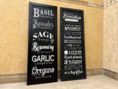 2no. Dunelm Timber Framed Wall Mounted Prints, 350 x 950mm, Lot Location: Ground Floor