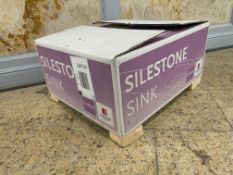 Boxed Silestone Blanco Zeus Sink 370 x 340 x 150mm, Please Note: Missing c/p o/Flow Cap, Lot
