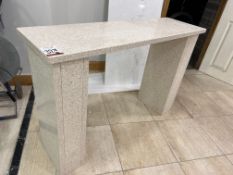 Bespoke Granite Side Table 200 x 300 x 800mm, Note: Two Sections are Unattached Lot Location: Ground
