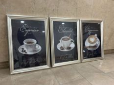3no. SHH Interiors Coffee Themed Pieces of Wall Art, 480 x 680mm, Lot Location: Ground Floor