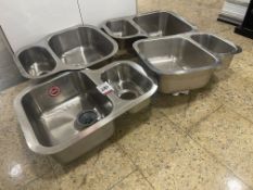 4no. Various Ex-Display Stainless Steel Sinks as Lotted , Lot Location: Showroom. Please Note: It is