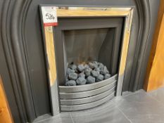 Ex-Display Be Modern BM-01 Black & Polished Chrome Inset Gas Fire Approximately 480 x 190 x 620mm