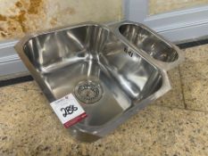 Ex-Display Astracast Double Bowl Stainless Steel Sink 580 x 450mm, Please Note: Damage To Corner,