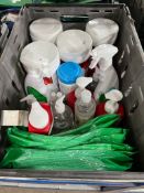 Unsealed Canisters of Antibacterial Cleaning Wipes & Sanitisers, Biohazard Bin Liners, Partially