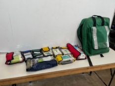 Medical Supplies Bag Comprising, 10no. See-Through Mini Bags & Medical Supplies, Emergency