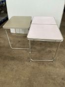 2no. Retractable Fold Up Tables 1200 x 770 x 600mm Approx