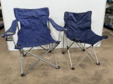 2no. Unbranded Fold Up Camping Chairs, 750 x 800 x 500mm