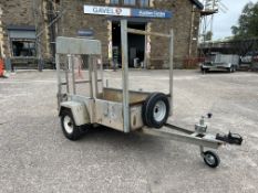 Single Axle Trailer with Aluminium Bed, Ramp and Spare Wheel, Bed Size:1680 x 1000mm, There is No