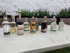 70cl Spirits, 4no. Elemental Cornish Gins, Marmalade Old Tom Gin, 2no. Caspy Cucumber Gin, 2no.