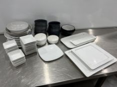 Quantity of Various Serving Plates, Rammekins, Bowls & Plates