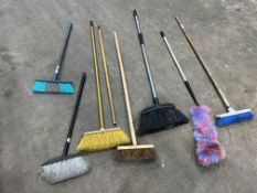 6no. Various Hand Brushes, 1no. Pole & Duster