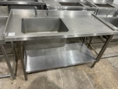 Stainless Steel Commercial Sink 1500 x 700 x 1070m