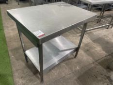 Stainless Steel Two Tier Preparation Table 900 x 650 x 900mm