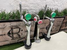 3no. Beer Taps Complete With Branded Badges