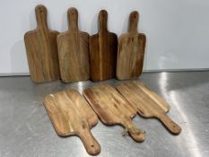 7no. Timber Serving Paddles, 385 x 180mm