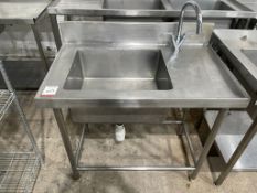 Stainless Steel Commercial Sink 1010 x 600 x 1200m