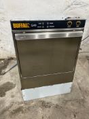 Buffalo G40 Stainless Steel Undercounter Commercial Glasswasher 230V, 470 x 530 x 710mm