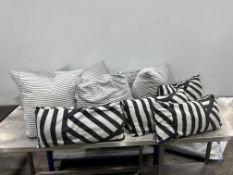 10no. Black & White Cushions as Lotted