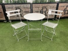 Boxed Gallery Direct Outdoor Bistro Set, Ice Blue,