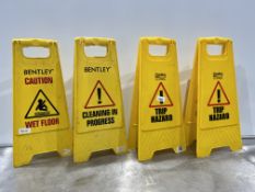 2no. Bentley Caution Wet Floor & 2no. Contico Caution Trip Hazard Signs