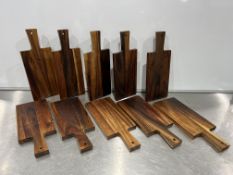 10no. Timber Serving Paddles, 380 x 150mm `
