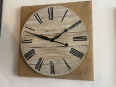 Thomas Kent Greenwich Wall Mounted Clock Complete With Timber Frame Board 1000 x 1000mm