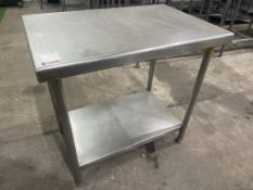 Stainless Steel Two Tier Preparation Table 900 x 600 x 850mm
