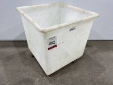 Plastic Mobile Food Storage Bin 470 X 470 X 470mm as Lotted. Please Note: There is NO VAT on the