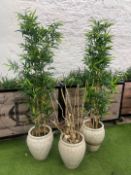 3no. Imitation Plants Complete With Plant Pots 1900mm High