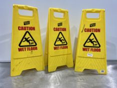 3no. Robert Scott Caution Wet Floor Signs